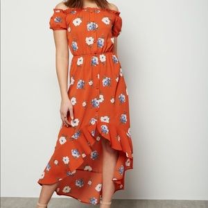 Rue 21+ • Floral Print Flounce High Low Maxi Dress